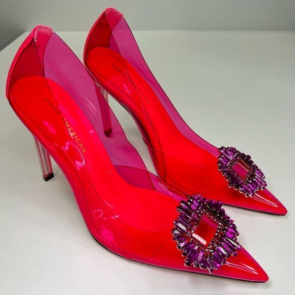 Good American Women’s Hot Pink Cinder-f*cking-rella Pump Size 9.5 - Picture 7 of 7